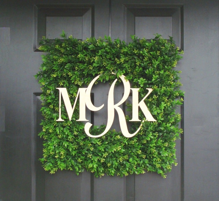 Unfinished Wood Monogram Wedding Gift Wall by ElegantWreath