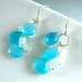 Chalcedony and Moonstone Sterling Earrings