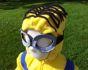 Instock Yellow and Blue Minion Costume with Goggles
