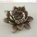 ON SALE - Lotus Flower Pendant - Vintage Brass Large for Necklace