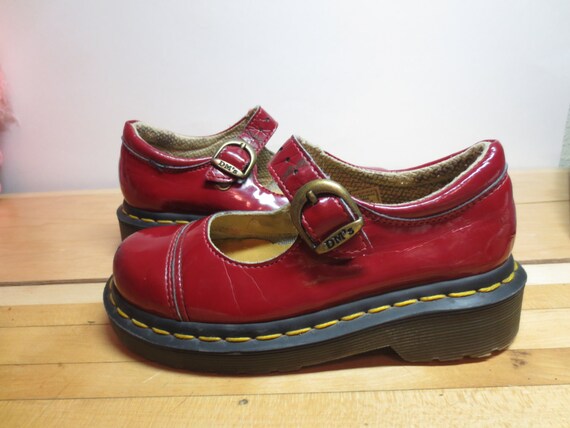Vintage Red Patent Leather Doc Martins Dr Martens Childrens