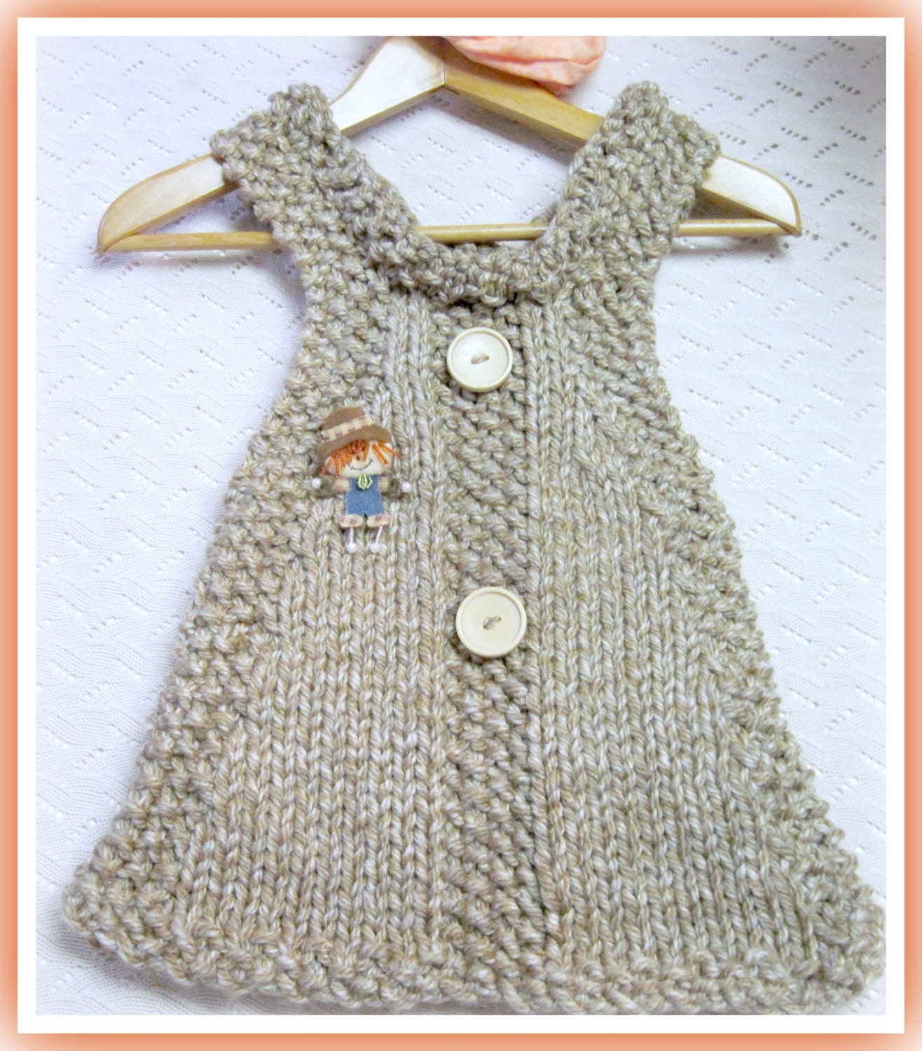 Child's Jumper Dress Knitting Pattern in Bulky Yarn by LaurelArts