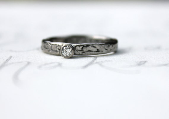 ethical white diamond engagement ring . conflict free 14k palladium ...