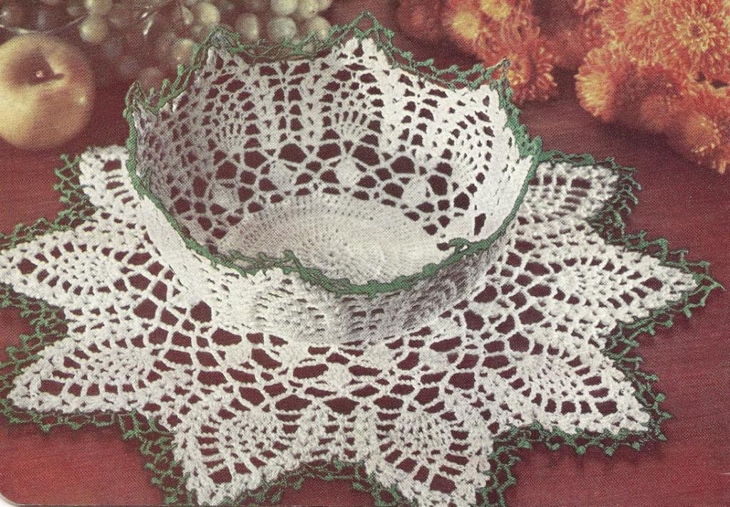 1940 Starched Bowl & Doily Vintage Crochet Pattern 134 PDF