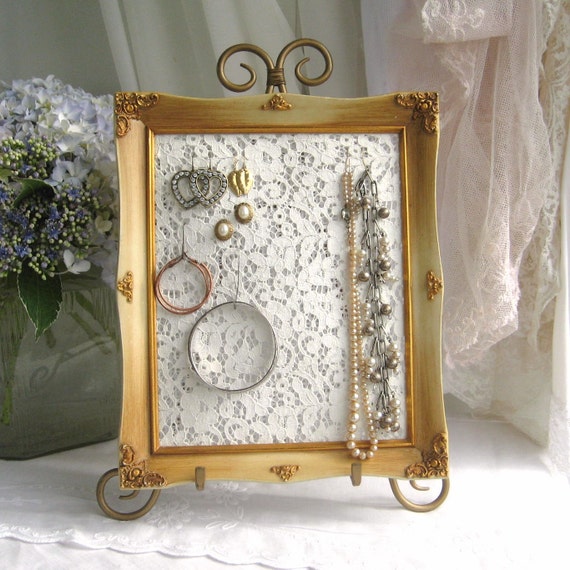 romantic earring holder shabby chic jewelry display organizer romantic earring holder shabby chic jewelry display organizer