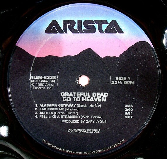 Grateful Dead Record Album Bowl Vintage Vinyl LP 1980 Go to