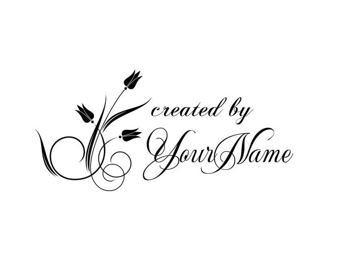 Personalized Custom Made Name Unmounted Rubber Stamps C04