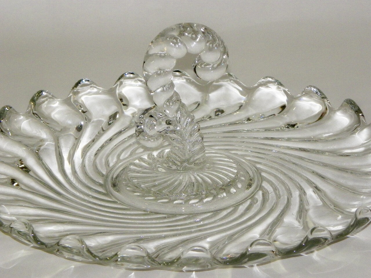 Fostoria Crystal Glass Serving Tray Colony by BonAppetitAntique