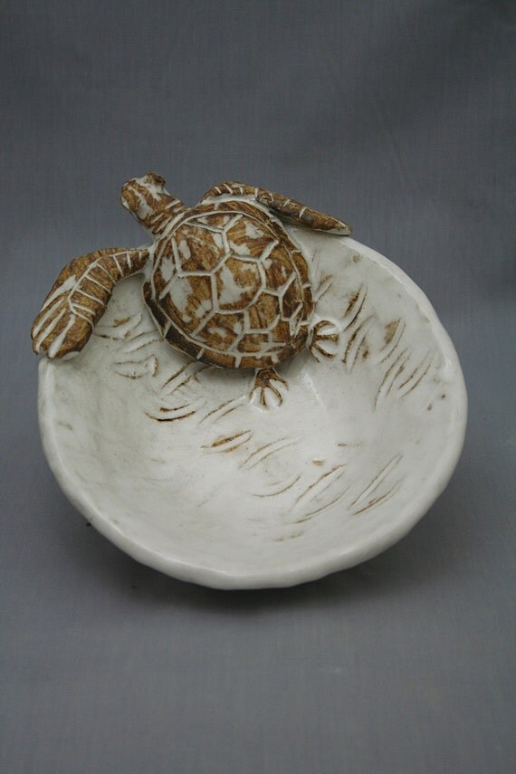 Nautical Ceramic Sea Turtle Bowl by Shayne Greco by shaynegreco