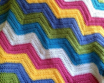 new chevron zig zag ripple baby toddler by JDCrochetCreations