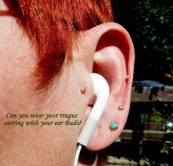 Nose Screw or Tragus stud Geometrics tiny