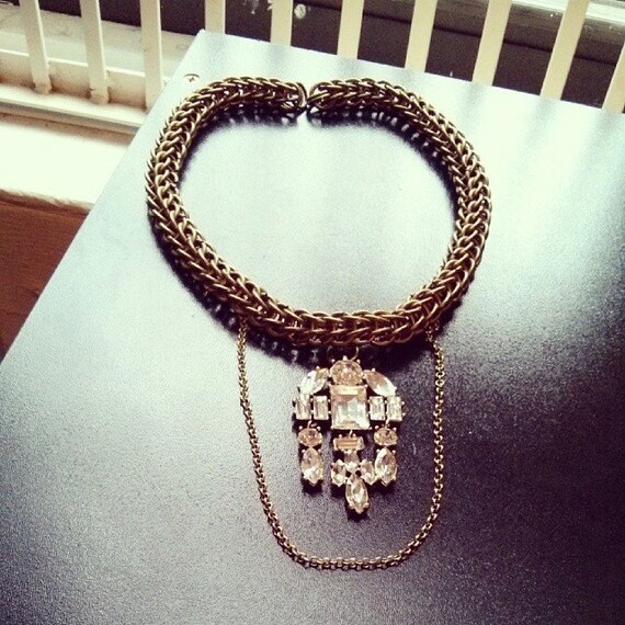Isabel Rhinestone Chain Necklace