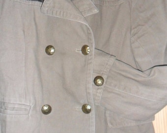 Steampunk Military Style Natural Heavy Weave Jacket