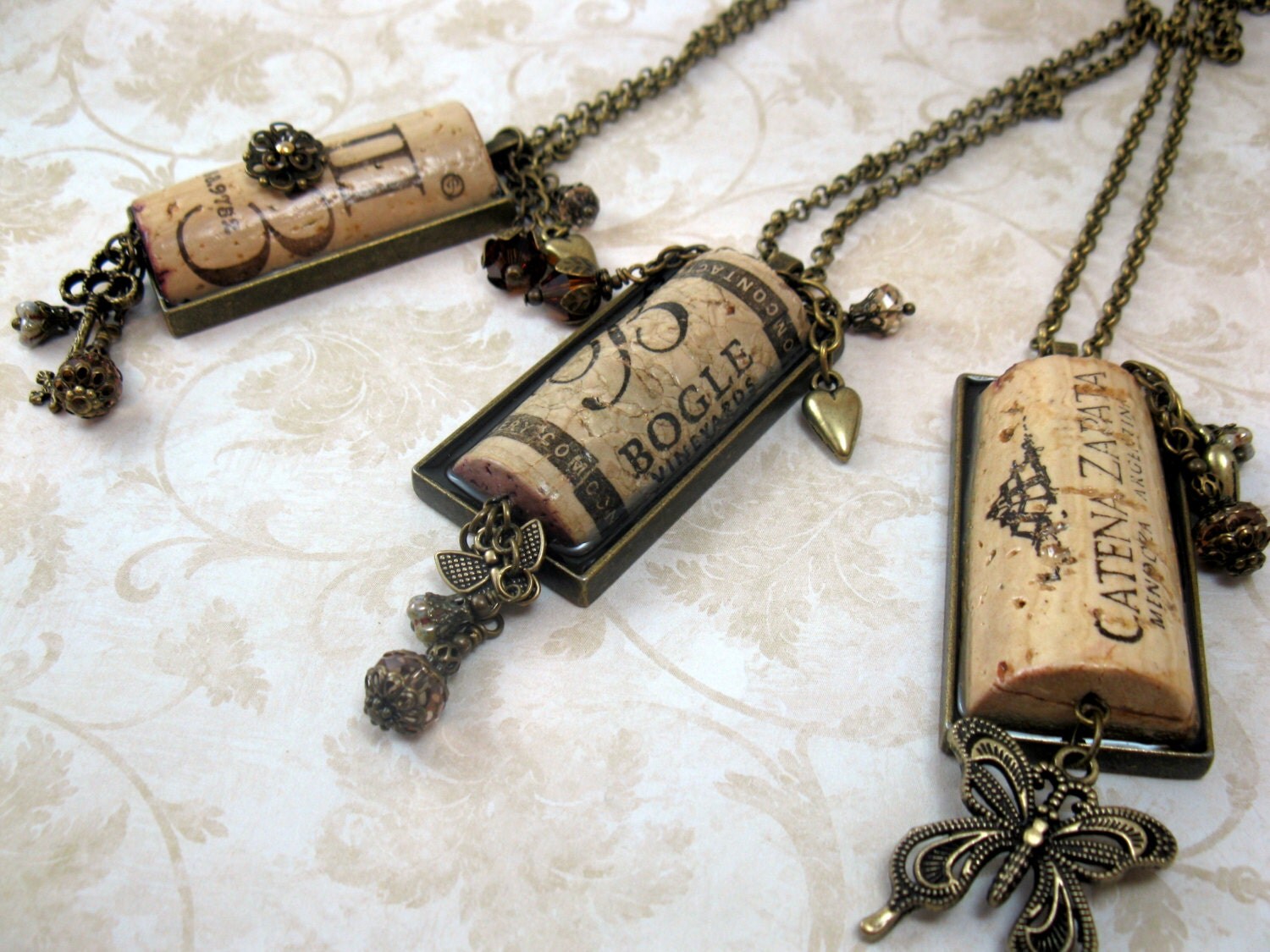 Wine Cork Jewelry/Wine Cork Necklace/Bridesmaid Gift/Swag Bag