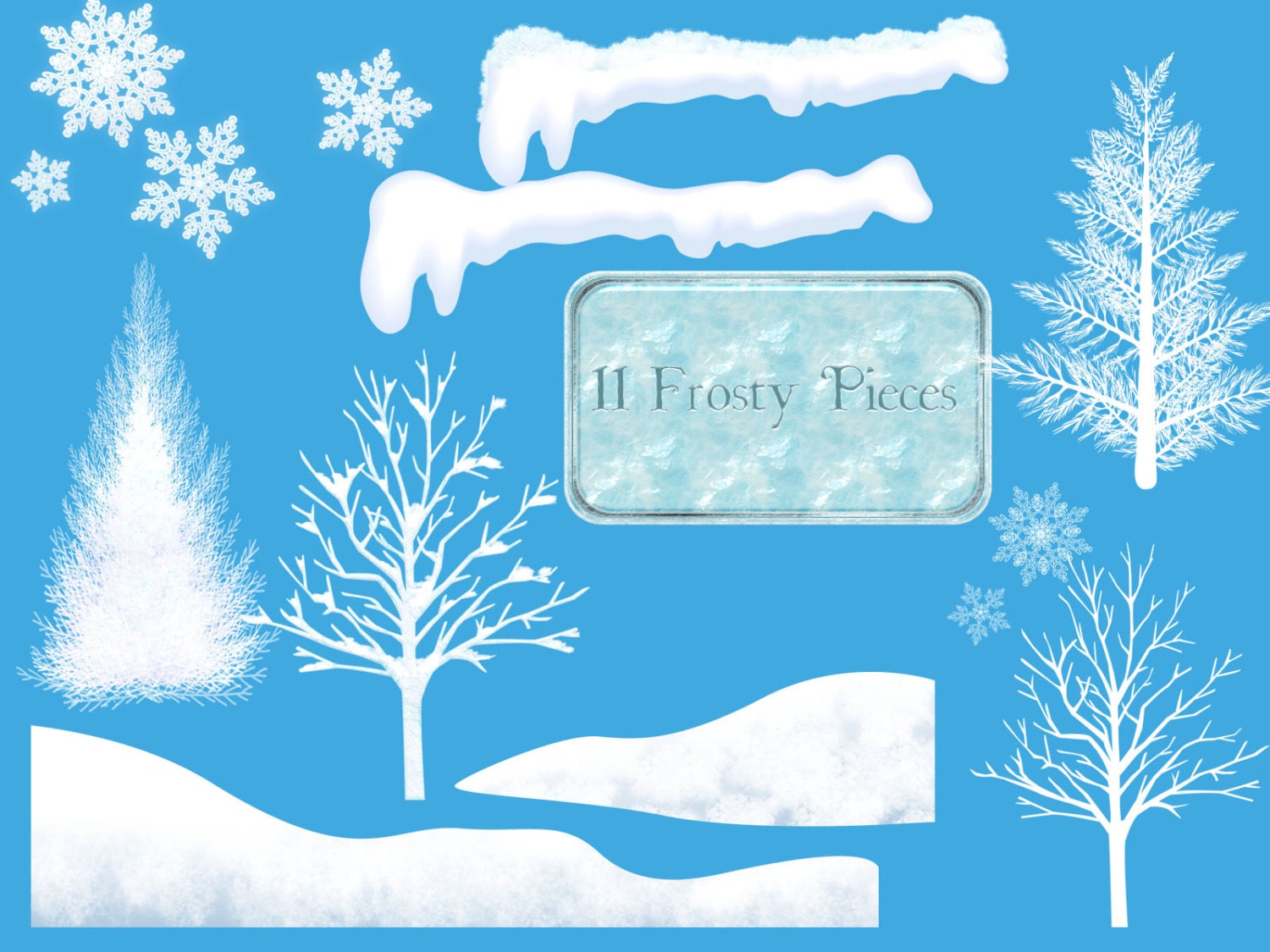Winter Clipart, Winter Wonderland Clip Art, Christmas