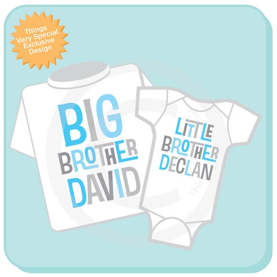 Matching Big Brother Little Brother Shirt set of 2 Sibling