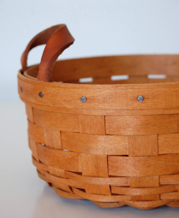 Vintage Longaberger Basket 1993 Button Basket by SackLunchTime