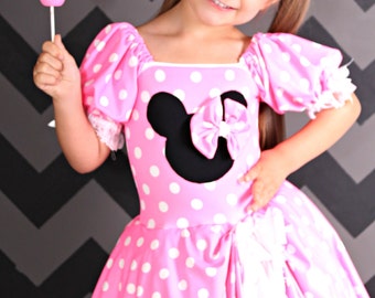 Minnie inspired costume Pink tutu dress size 18 month Halloween Costume