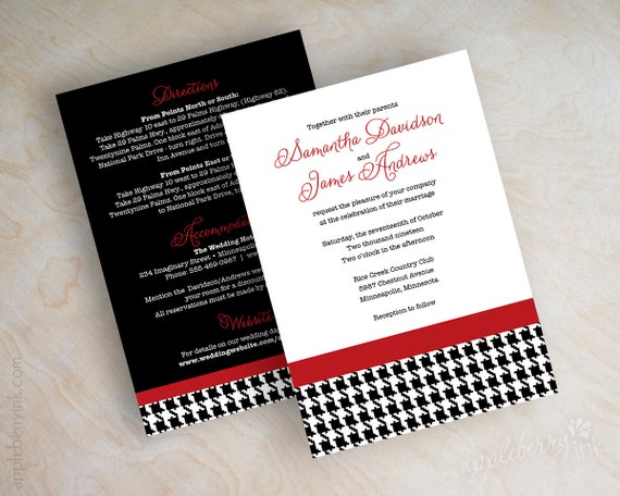 Houndstooth Wedding Invitations 7