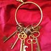 Bronze Colored Keyring with 10 Decorative Keys by rowansoriginals