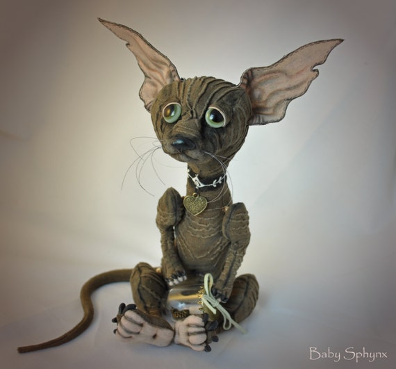 stuffed sphynx cat