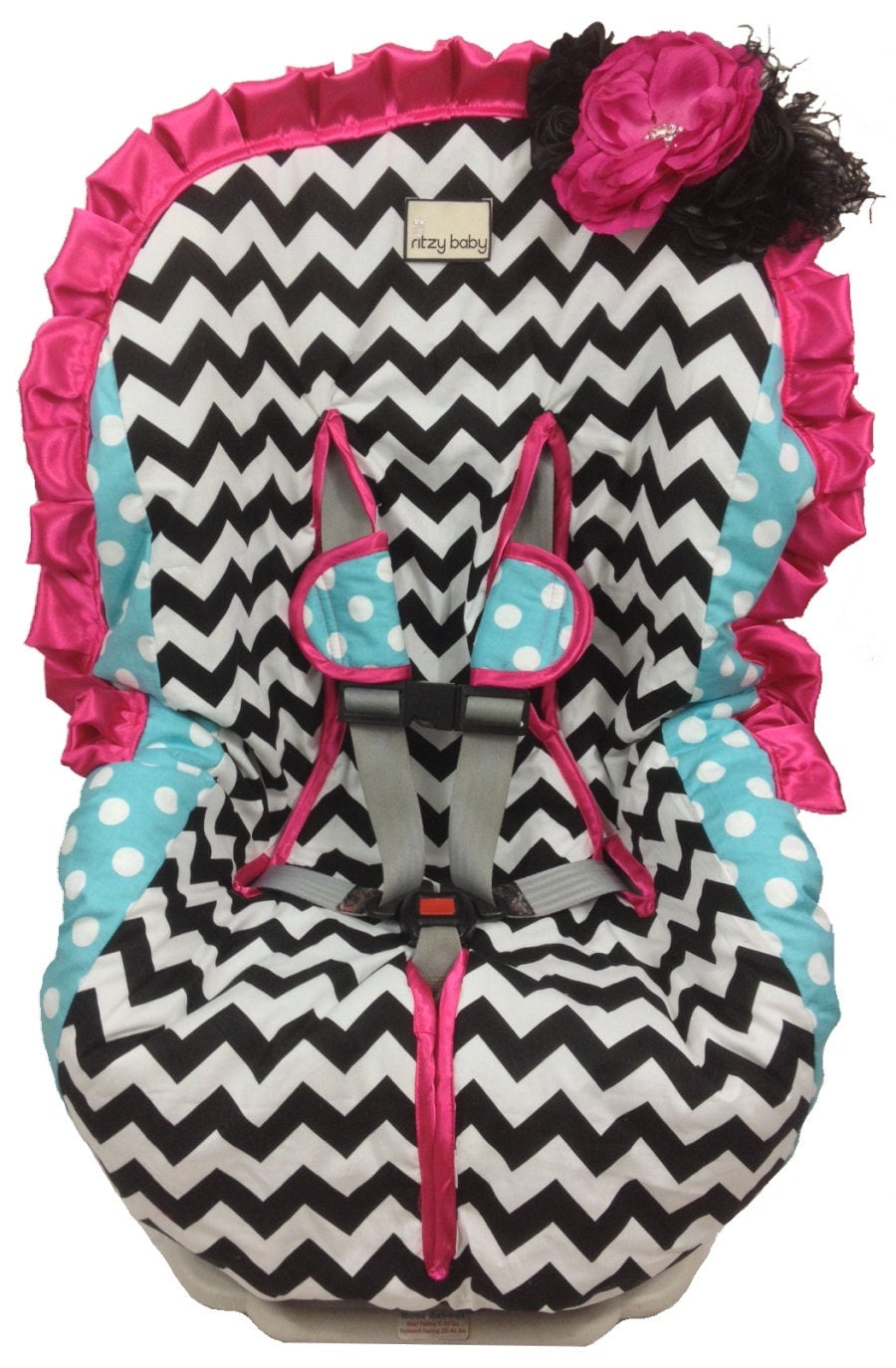 Toddler Car Seat Cover Girly Girl Padded Easy On & Easy Off