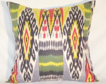 multicolored IKAT PILLOW case 20 x 20 inch, Ikat Pillow cover, decorative pillows, Accent Pillows, Throw Pillows, best prices for all ikats