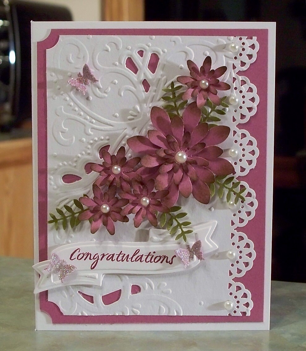floral congratulations card wedding anniversary