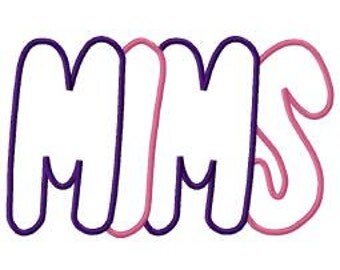 MIMs 2 Color Embroidery Machine Applique Design 4136 INSTANT DOWNLOAD