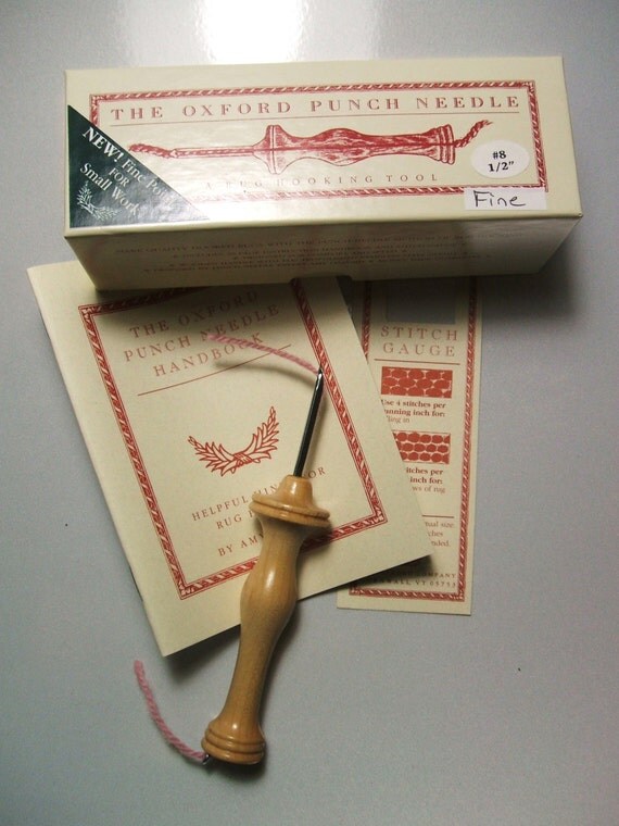 Oxford Wood Punch Needle Rug Hooking Tool Size 8 1/2 inch