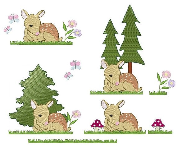 Fawn machine embroidery design 4 adorable baby by embroidalot Fawn machine embroidery design 4 adorable baby by embroidalot