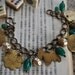 Vintage Scottie Dog Charm Bracelet in Jade Green and Pearl - Vintage Assemblage