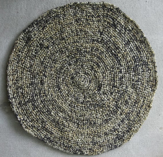 Cotton Rag Rug Brown Round Rag by MountainMommaDesigns on Etsy