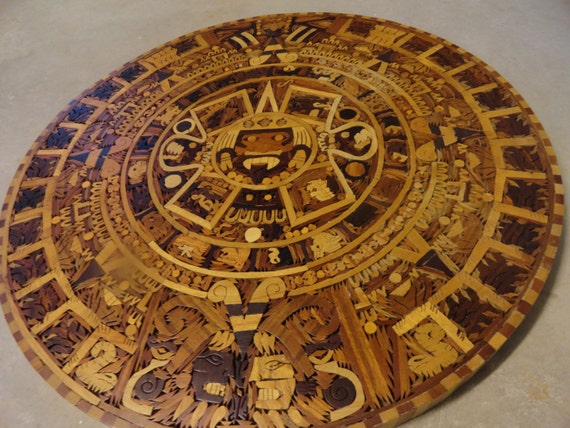 how to make an aztec calendar sale vintage aztec calendar marquetry wood inlay wall hanging how to make an aztec calendar sale vintage aztec calendar marquetry wood inlay wall hanging