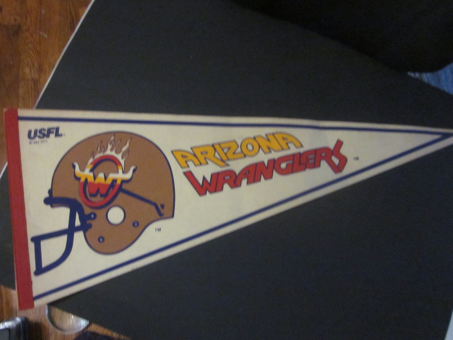 vintage 1982 usfl souvenir sports pennant arizona by njdigfinds