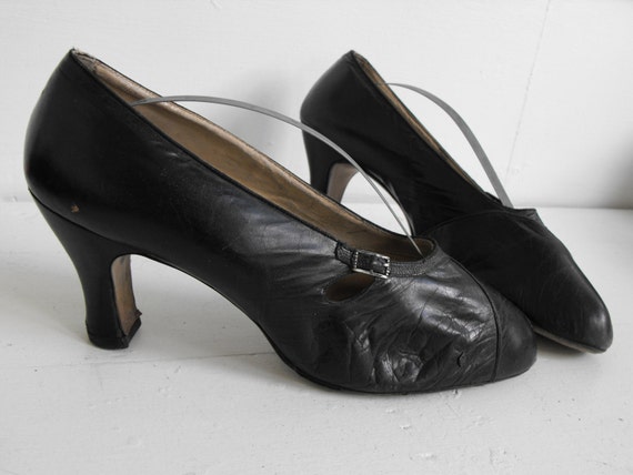 Edwardian Shoes Black Vintage 1910 Antique Celeste by soulrust