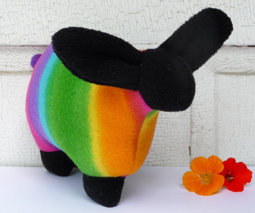 rainbow sheep stuffed animal