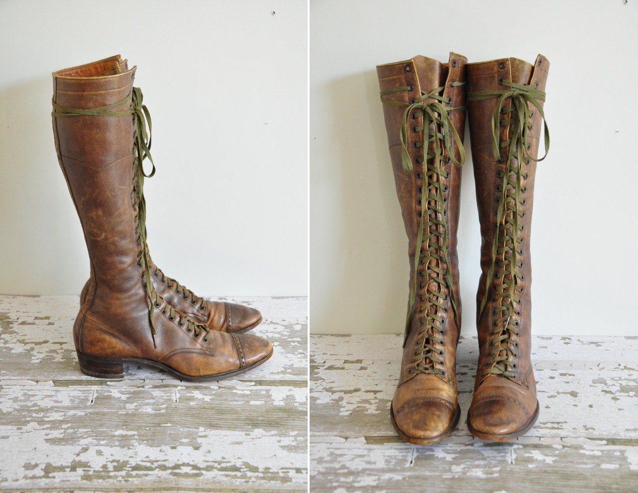 vintage leather booties