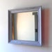 Large Square Mirror in Lavender Gray Weathered Crackle 20 by 20 Inches