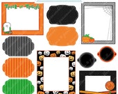 Halloween Frames - Cute Frame Clipart - Commercial Use OK - Digital Frames - Journaling Block - Halloween Frames Clipart Il_170x135