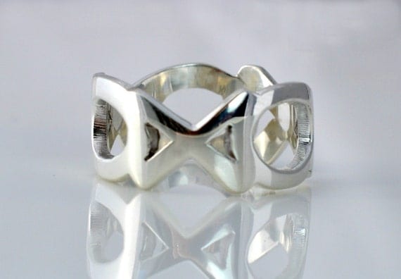 XOXO Hugs and Kisses Sterling Silver Ring Gift Under 90