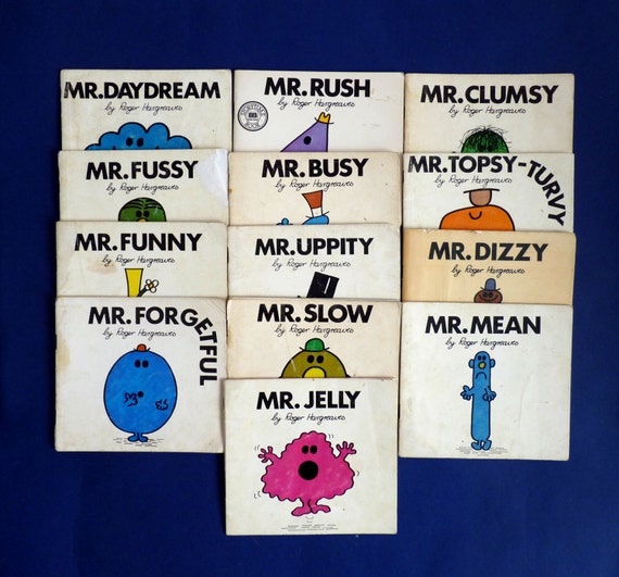 Set of 13 Original 1970s Mr Men Books