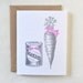 Letterpress Peas and Carrots Card