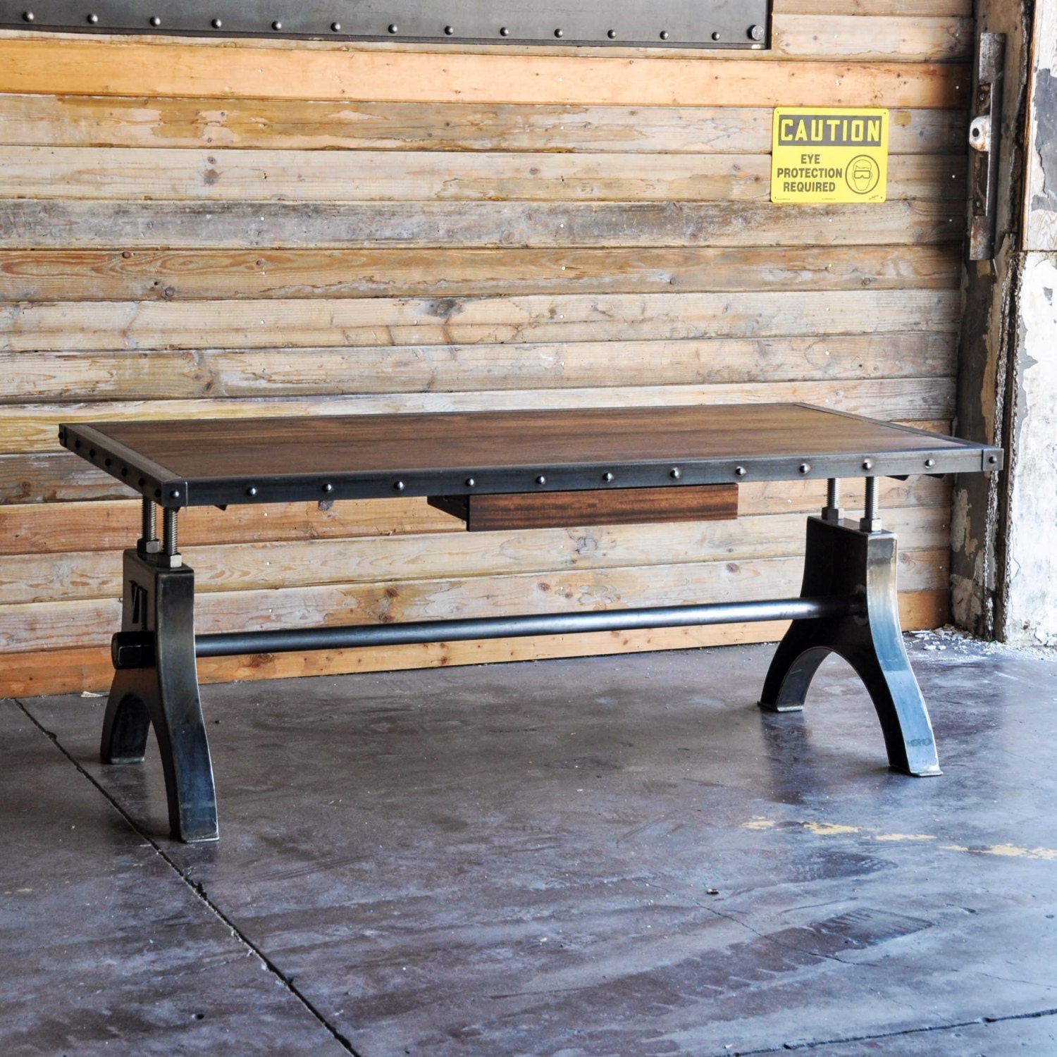 Industrial Executive Desk by VintageIndustrial on Etsy