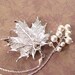 Maple Leaf Necklace Silver Leaf Necklace Sterling Silver White Pearl Necklace Real Maple Leaf Pendant Necklace