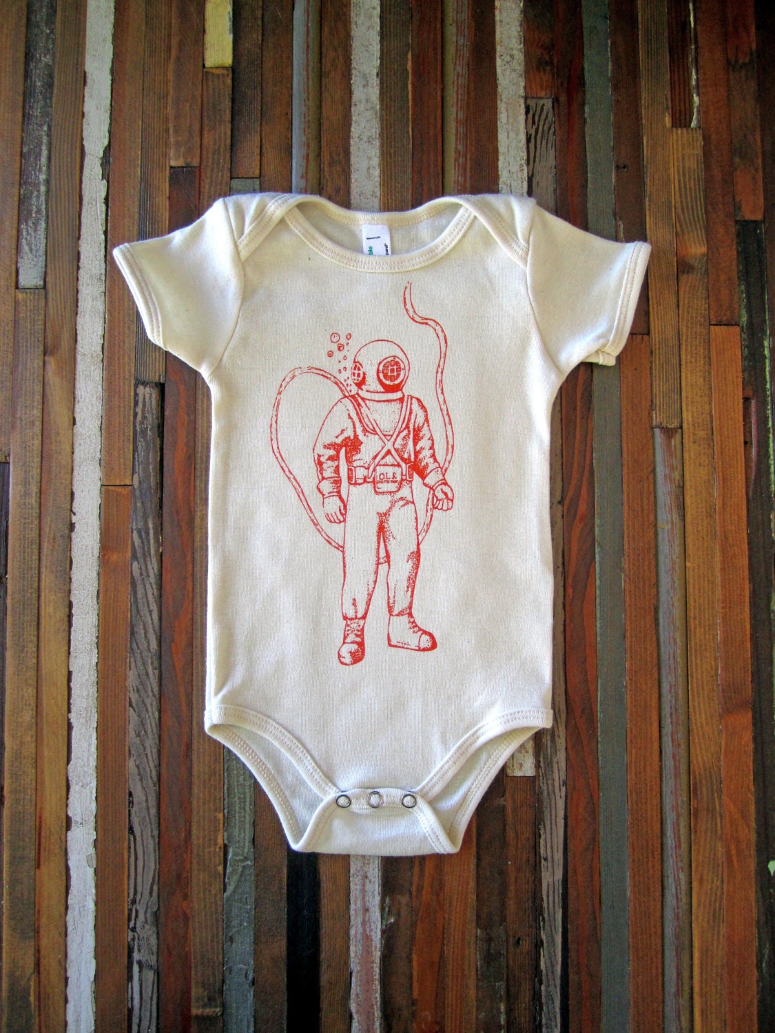 Organic Baby One Piece Screen Printed Baby Clothing Deep