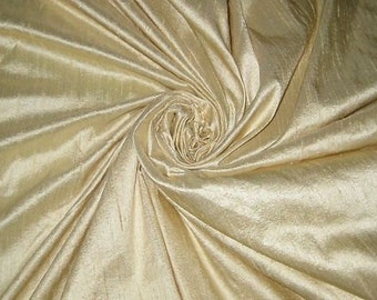 Beige or Light Cream Bridal 100% dupioni silk yardage By the yard 55" wide