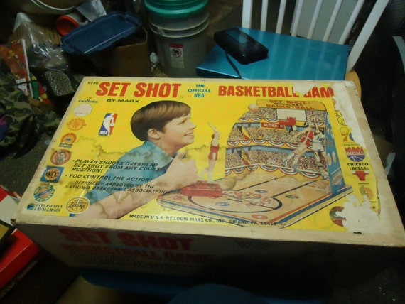 Vintage Louis Marx Set Shot Basketball Toy Game with box