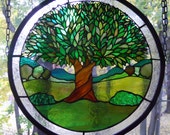 Stained Glass Tree Panel