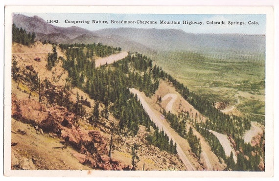 Colorado Springs Colorado Postcard with by VintagePackRat on Etsy